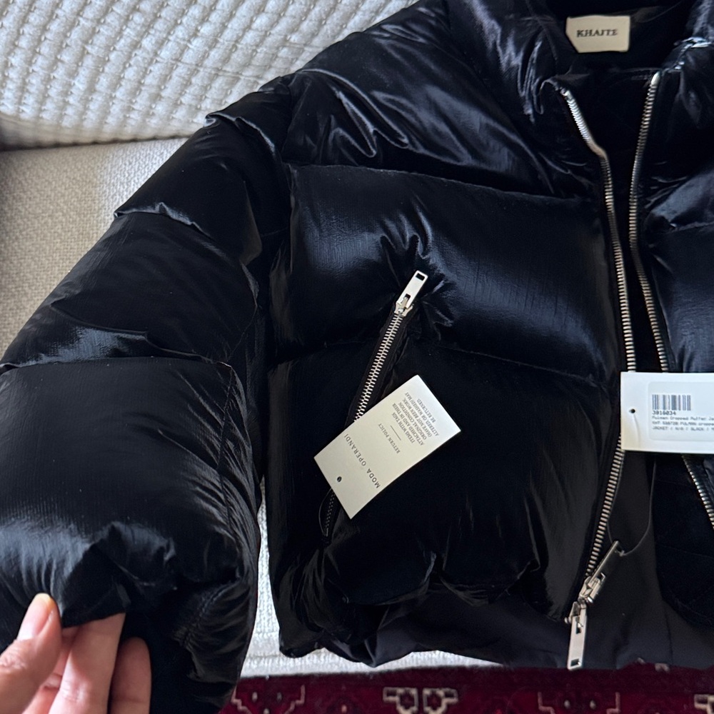NWT Khaite Women's Black Puffer Jacket size Medium - Picture 8 of 8